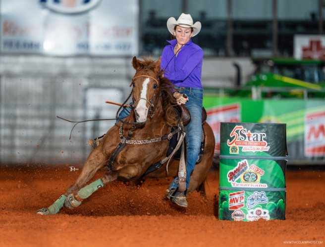 Barrel racing photo by Taylor McClain