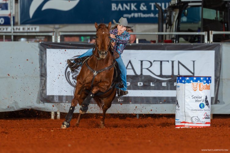 Barrel racing photo by Taylor McClain